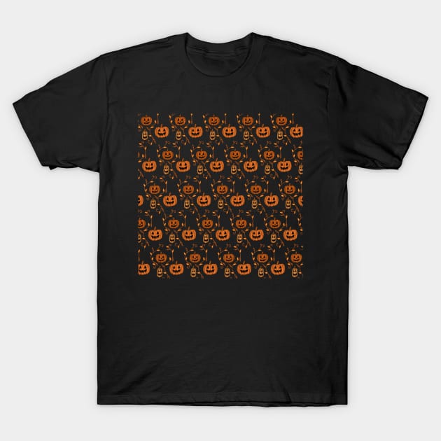 Jack-O'-Lanterns and Vines T-Shirt by HLeslie Design